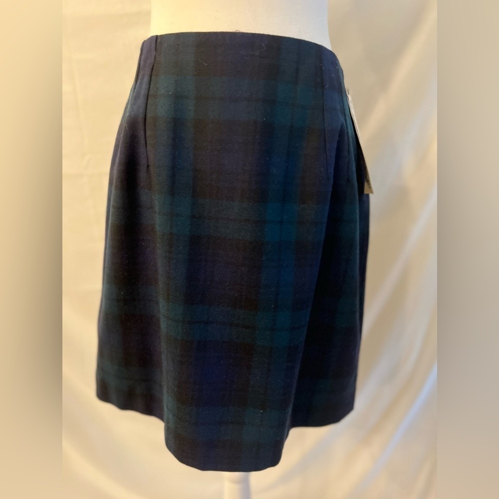NWT 100% Pure Wool Giorgio Sant’Angelo Plaid Skirt